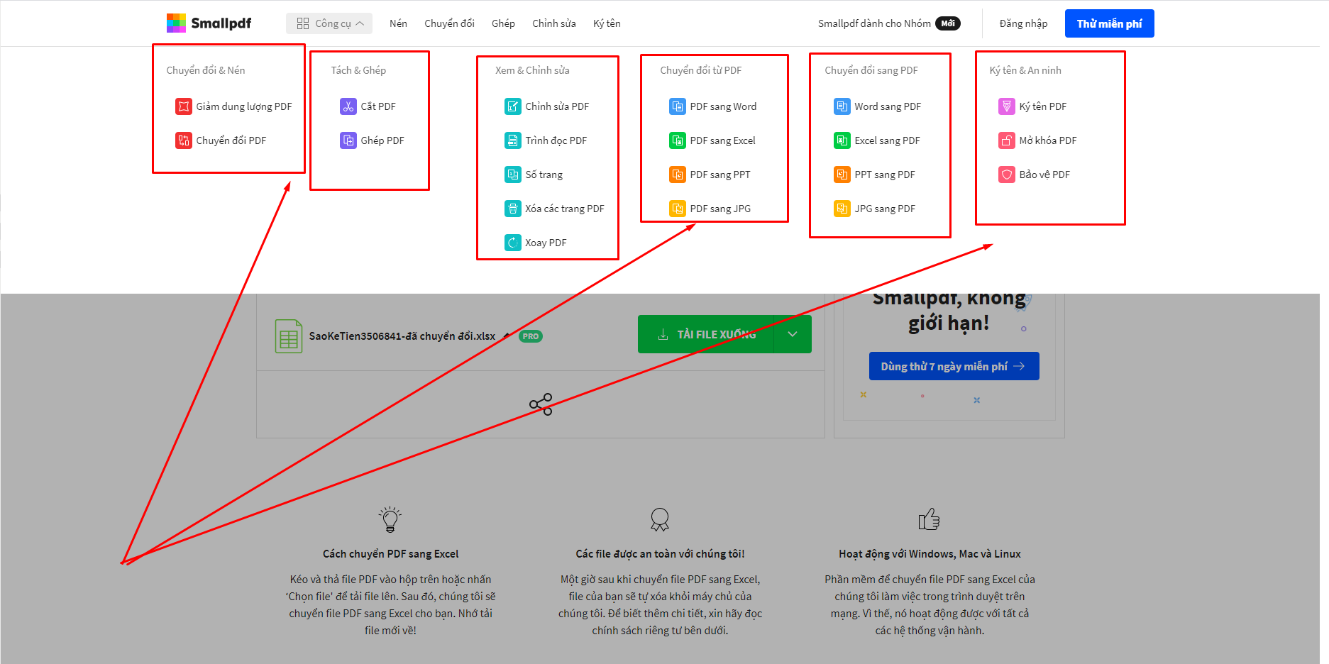 Các cách chuyển file PDF sang Excel trên máy tính