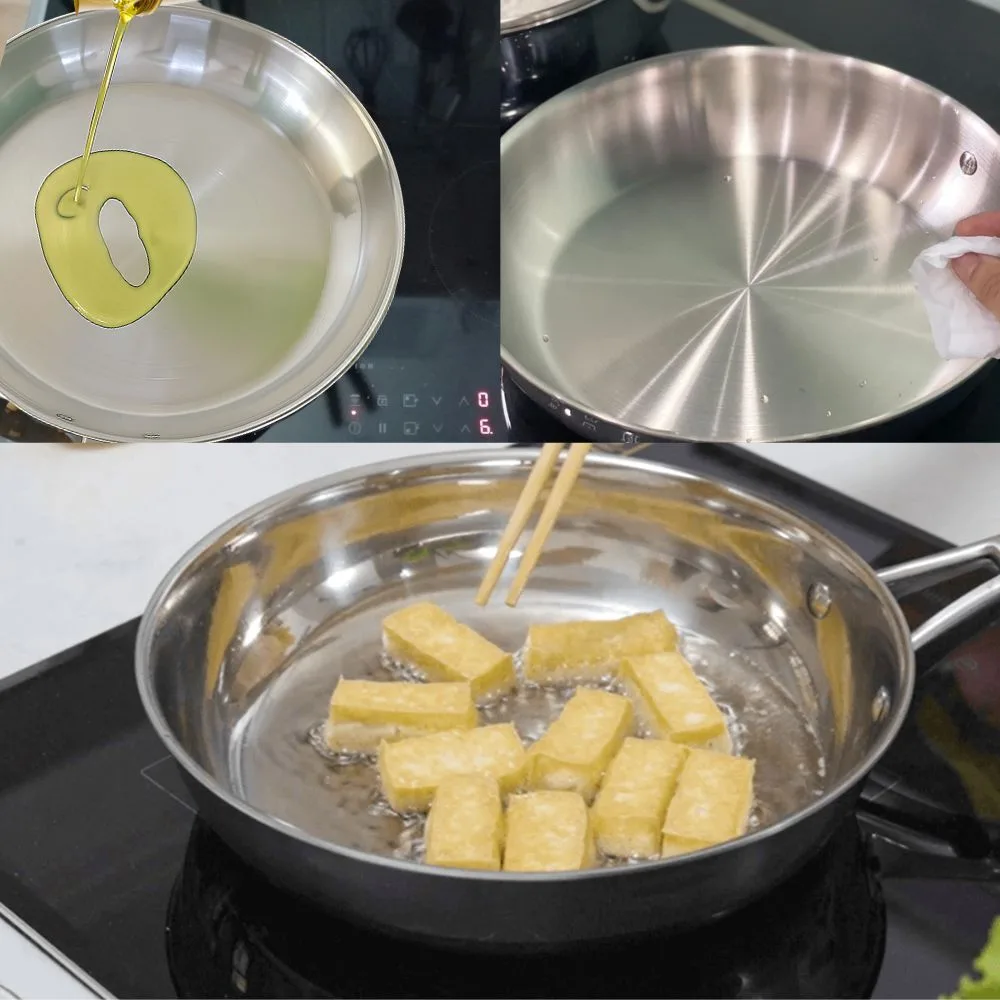 cách dùng chảo inox